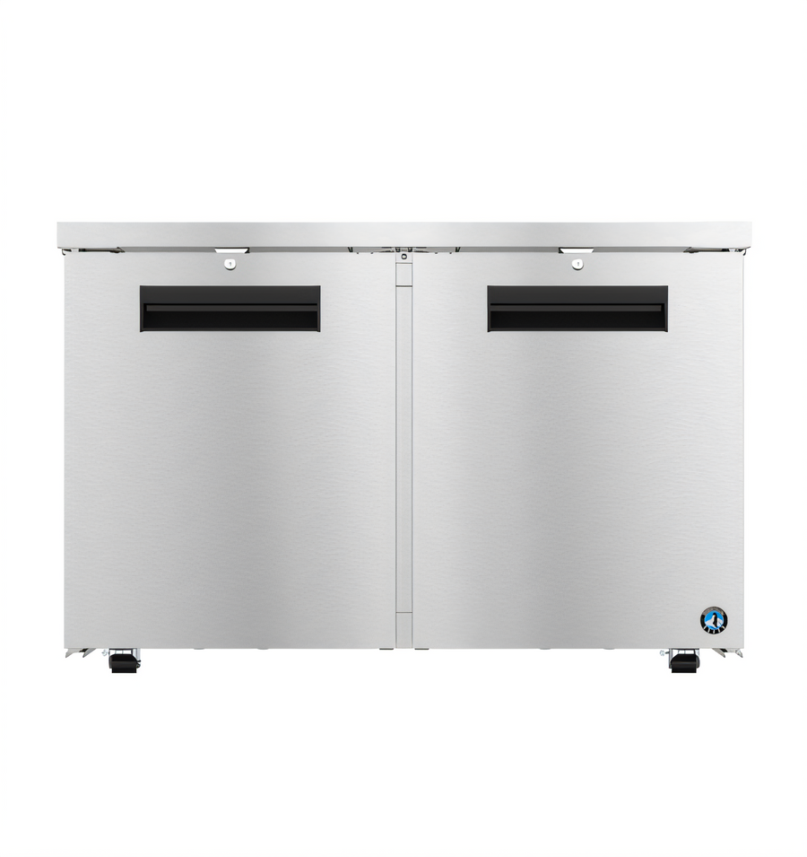 Product image #1 for Hoshizaki Steelheart 48-Inch Two-Section Undercounter Reach-In Freezer with Solid Doors, 12 Cu. Ft.