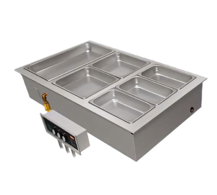 Product image #1 for Hatco Drop-In Insulated Modular/Ganged Heated Food Well, 3 Full-Size Pan Capacity, Wet/Dry Operation
