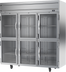Thumbnail image #1 for Beverage-Air Horizon Series Three-Section Half-Glass Door Reach-In Refrigerator, Top-Mounted Self-Contained, Stainless Steel, 71.52 Cu. Ft.