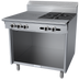 Thumbnail image #1 for Garland Cuisine Series 36-Inch Heavy Duty Natural Gas Combination Top Range with 2 Open Burners, 18-Inch Front-Fired Hot Top, and Open Cabinet Base