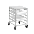 Thumbnail image #1 for Channel Manufacturing PBA415 Mobile Aluminum Poly Box Rack, 15-Level, 4-Inch Spacing, Holds 18 x 26 or 18 x 13 Boxes
