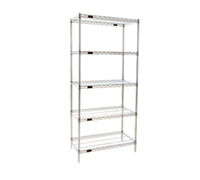 EAGLEbrite 5-Tier Stationary Wire Shelving Starter Unit, 30 x 18 x 86 Inches, Zinc Finish