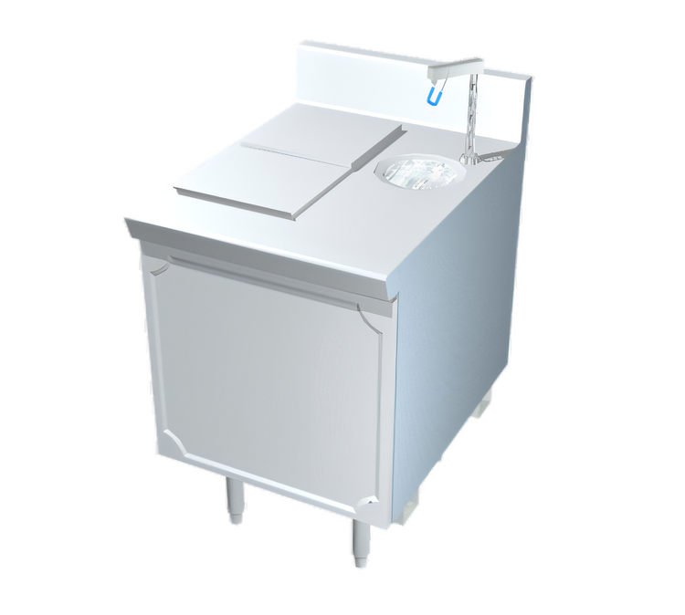 Product image #1 for La Rosa 24-Inch Enclosed-Base Utility Stand with Ice & Water Filler Unit and Ice Bin