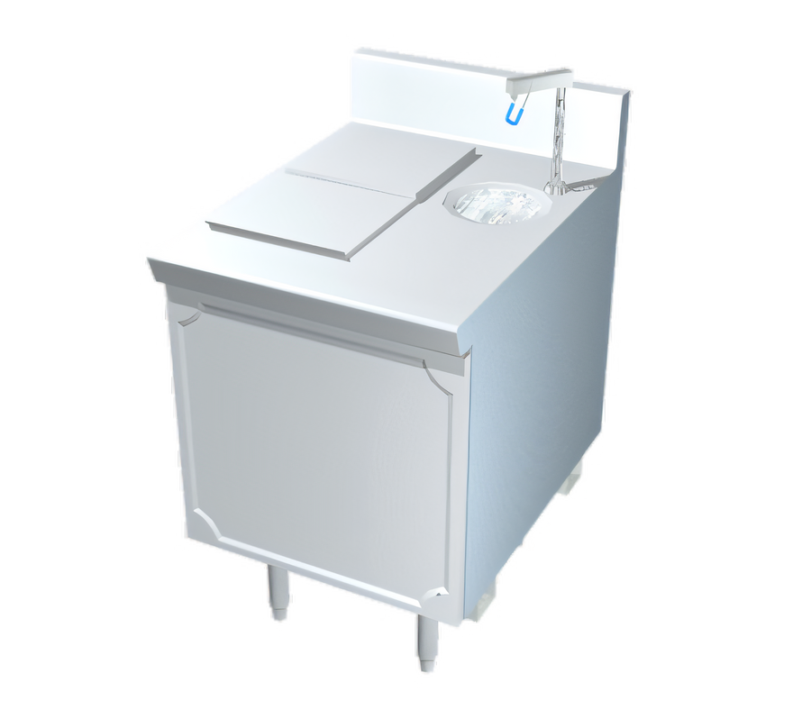 Product image #1 for La Rosa 24-Inch Enclosed-Base Utility Stand with Ice & Water Filler Unit and Ice Bin