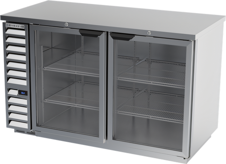 Product image #1 for Beverage-Air BB58HC-FG-S 58-Inch Food-Rated Back Bar Refrigerator with Glass Doors