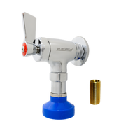 Fisher Wall-Mount Single-Inlet Pre-Rinse Faucet with Cross Handle and Spray Head