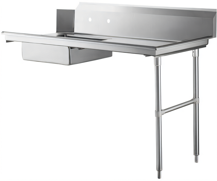 Product image #1 for 60-Inch Straight Soiled Dish Table with Right-Side Sink, Stainless Steel