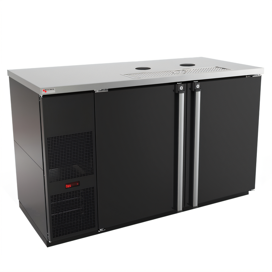 Product image #1 for Pro-Line E-Series Two-Section Draft Beer Cooler, 59-1/2" W, Flat Top, Less Draft Towers