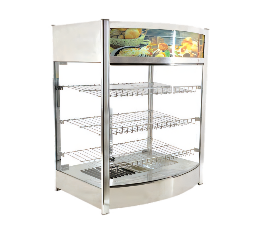 Product image #1 for Omcan Elite Series 25.5-Inch Countertop Heated Food Display Case, Full Service, 137L, Straight Glass
