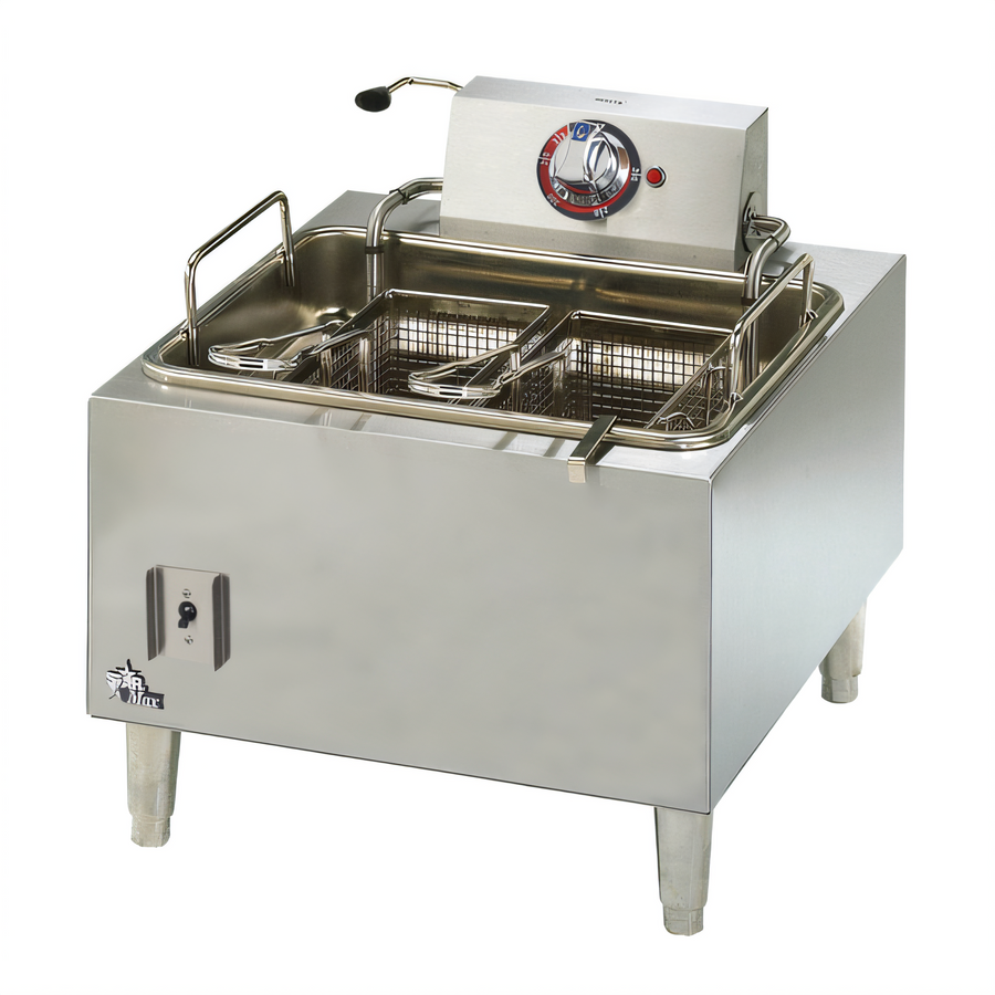 Product image #1 for Star-Max 15 lb Countertop Electric Fryer with Single Stainless Steel Frypot and Twin Baskets