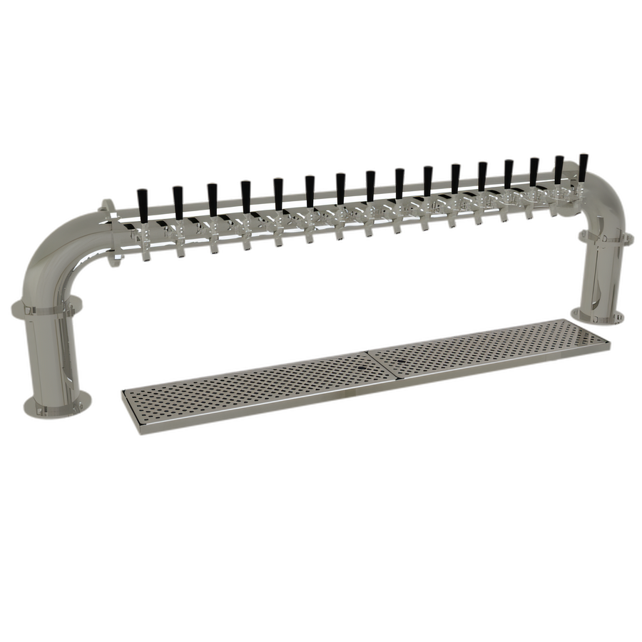 Product image #1 for Glastender 16-Faucet Air-Cooled Countertop Pipe Pass-Thru Draft Dispensing Tower