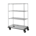 Thumbnail image #1 for Metro Super Erecta N566MC 4-Shelf Chrome Wire Shelving Dolly Truck, 60W x 24D
