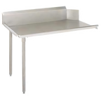 Thumbnail image #1 for John Boos EDTC8-S30-L72 72-Inch x 30-Inch Clean Straight Dish Table, 10-Inch Boxed Backsplash, Right-to-Left, 18-Gauge 300 Series Stainless Steel
