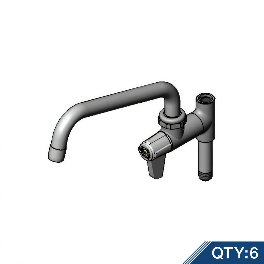 Product image #1 for T&S Brass equip Add-On Faucet with Quarter-Turn Ceramic Cartridge and 8-Inch Swing Nozzle