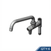 Thumbnail image #1 for T&S Brass equip Add-On Faucet with Quarter-Turn Ceramic Cartridge and 8-Inch Swing Nozzle