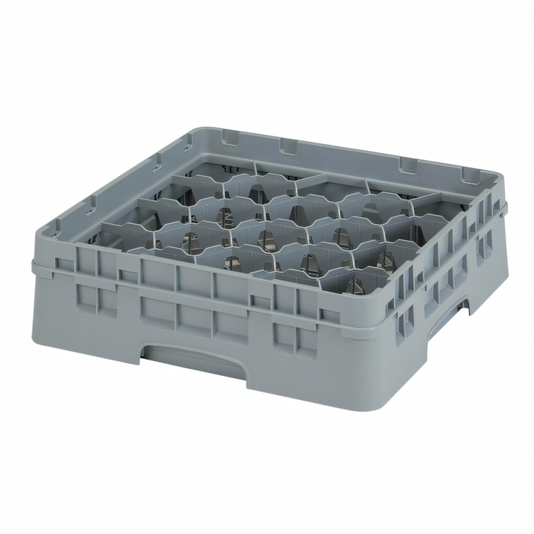 Product image #1 for Cambro Camrack Full-Size 20-Compartment Glass Rack, Soft Gray