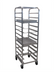 Thumbnail image #2 for Channel Manufacturing RB-5 Aluminum End-Load Pizza Pan / Dough Box Rack with Casters, 12 Pan Capacity
