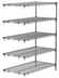 Thumbnail image #1 for Metro Super Erecta Super Adjustable Add-On Wire Shelving Unit, 48W x 24D x 74H, 5 Shelves, Chrome Plated