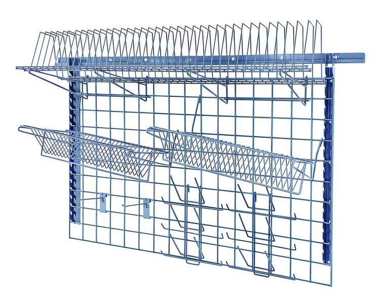 Product image #1 for Quantum Store Grid Medium-Duty Wall-Mounted Starter Kit with Tray Drying Racks, Bottle Holders, and Hooks
