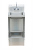 Thumbnail image #1 for Freestanding Stainless Steel Hand Sink and Floor Mop Sink Combo with 8-Inch Backsplash and Gooseneck Faucet
