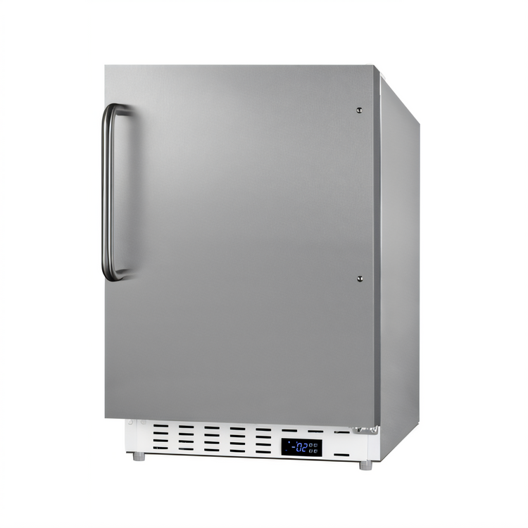 Product image #1 for Summit Commercial 1-Section Undercounter All-Freezer, 2.68 Cu. Ft., Stainless Steel, Solid Reversible Door