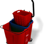 Thumbnail image #1 for CFS Brands OmniFit™ 9690405 35 qt Mop Bucket Combo with Side-Press Wringer and Soiled Water Insert, Red