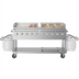 Thumbnail image #1 for KoolMore 10-Burner Mobile Outdoor Propane Gas Charbroiler Grill with Dual 36-Inch Griddle Plates