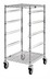Thumbnail image #1 for Mobile Bin Cart with 2 Wire Shelves and 4 Bin Slides, 21 x 24 x 45 Inches, Chrome Plated