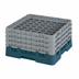 Thumbnail image #2 for Cambro Camrack Full-Size 49-Compartment Glass Rack with 4 Soft Gray Extenders, Teal
