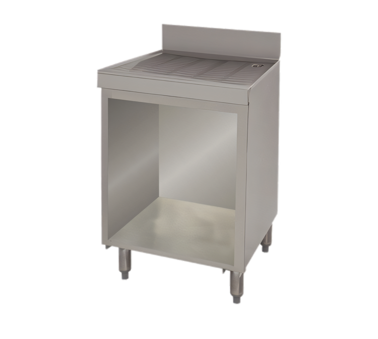 Product image #1 for Advance Tabco Underbar Basics Stainless Steel Freestanding Open Cabinet Base Drainboard