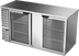 Thumbnail image #1 for Beverage-Air BB68HC-G-S Two-Section Glass Door Back Bar Refrigerator, 68 Inch Wide, Self-Contained