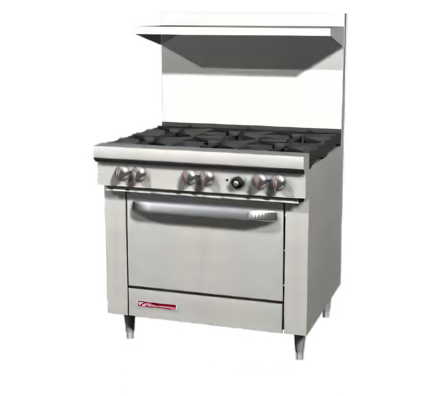 Product image #1 for Southbend S-Series 36-Inch Gas Restaurant Range with 6 Open Burners and Convection Oven