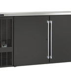 Thumbnail image #1 for Perlick Corporation Quick Ship BBS60-BS-L-STK Two-Section 60-Inch 16 Cu. Ft. Solid-Door Refrigerated Back Bar Cooler, Black, Stainless Steel Top