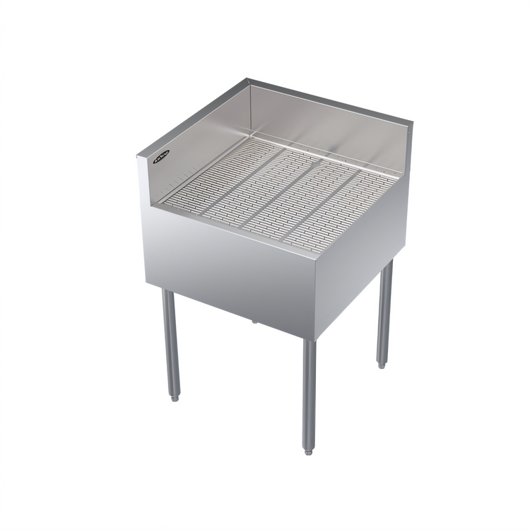 Product image #1 for Krowne Royal Series Freestanding Underbar Corner Drainboard with Left End Return, 24 x 24 Inches