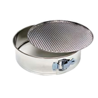 Thumbnail image #1 for Admiral Craft AB-60 9-Inch Round Aluminum Springform Pan, 3-Inch Deep, 2mm Thick, Uncoated, with Bottom Layer