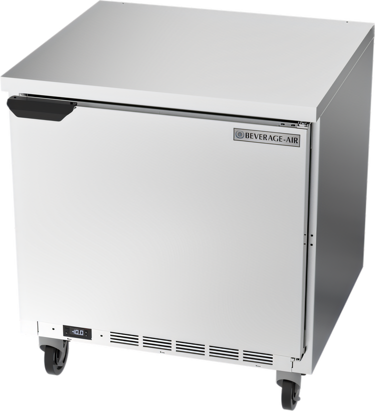 Product image #1 for Beverage-Air 32-Inch One-Section Worktop Freezer with Flat Top and Solid Door