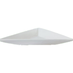 Thumbnail image #1 for Crestware Servizio SER92 Triangular Ceramic Plate, 13-inch, Fully Vitrified, Pearl White Case of 12