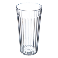 Bistro 20 oz Clear Fluted SAN Plastic Tumbler