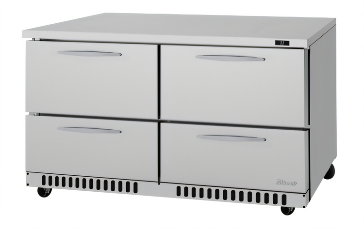 Product image #1 for Turbo Air PRO Series Two-Section Undercounter Drawer Refrigerator, 4 Drawers, 60-1/4 Inch, Front Breathing