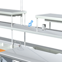 La Rosa 24 Inch x 24 Inch 304 Stainless Steel Equipment Platform Shelf