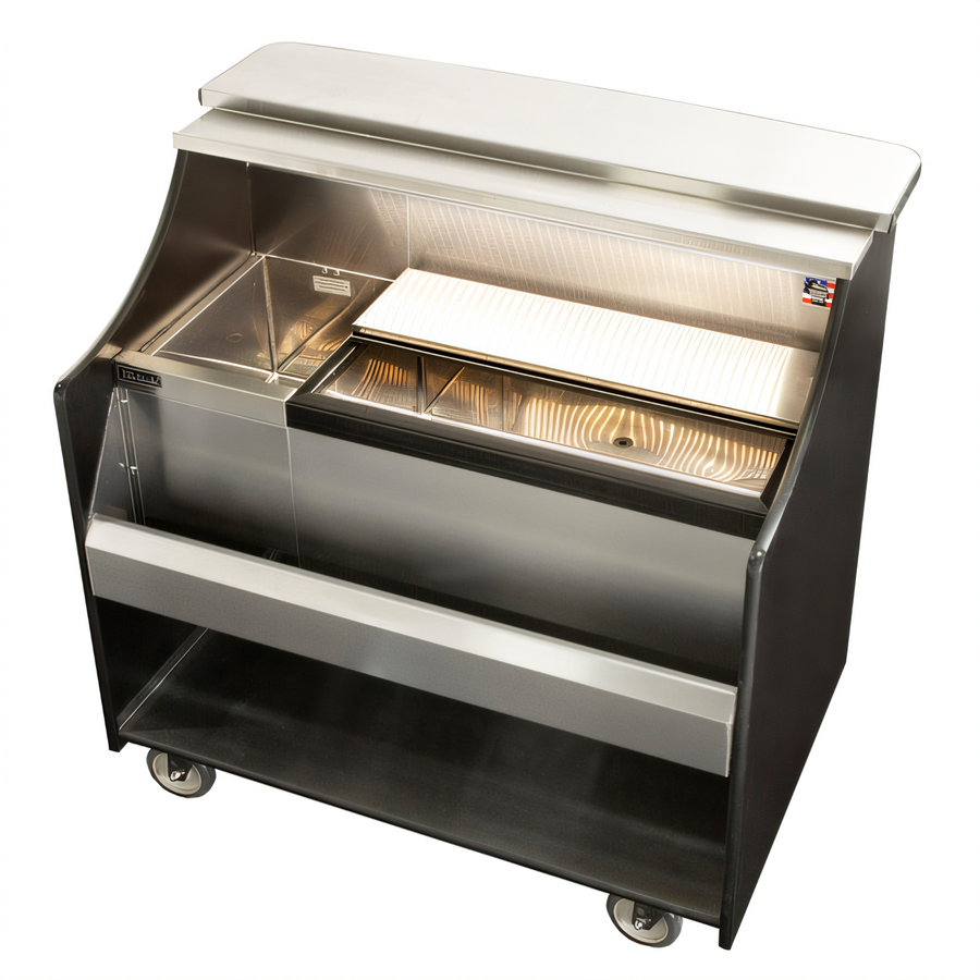 Product image #1 for Top Shelf MOBS-42TS 42-Inch Mobile Bar with Ice Chest, Insulated Bottle Well, Speed Rail and LED Lighting