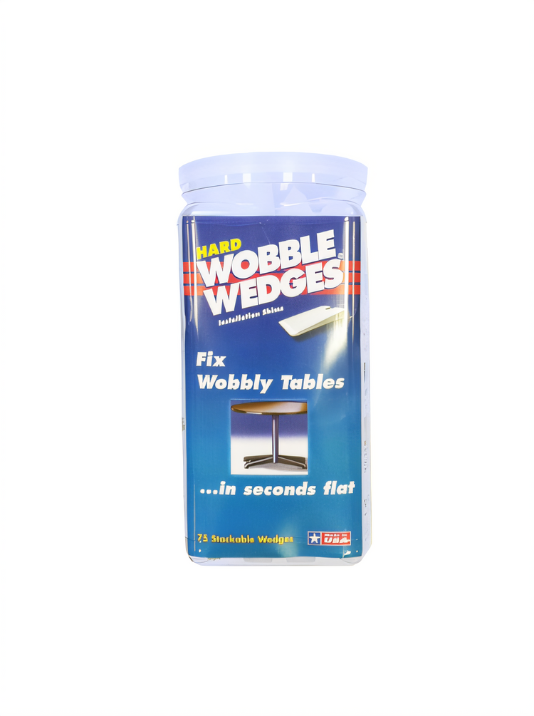 Product image #1 for Wobble Wedges® Hard Clear Plastic Wedges, 75-Piece Jar