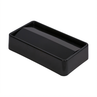 Trimline Rectangle Black Swing-Top Waste Container Lid for 15/23 Gallon Containers