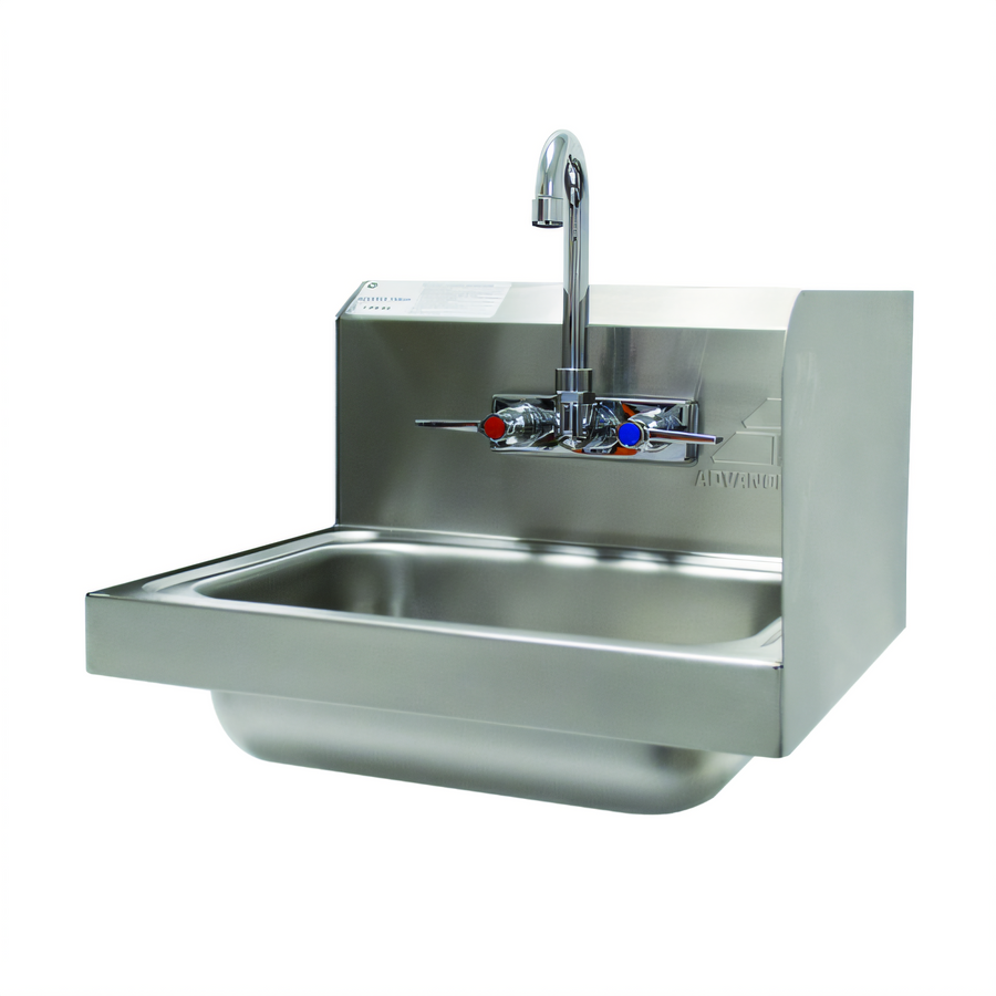Product image #1 for Advance Tabco Wall-Mounted Hand Sink with Right Side Splash, 14 x 10 x 5-Inch Bowl