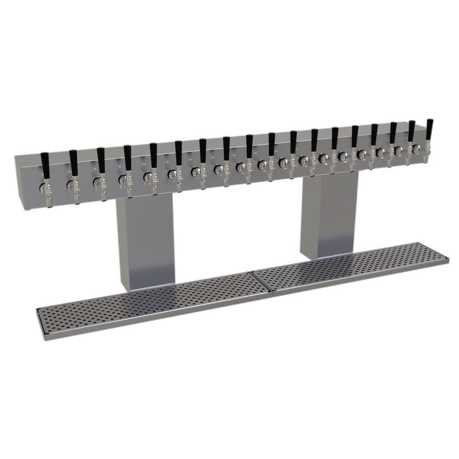 Product image #1 for Glastender BRT-18-SSR 18-Faucet Countertop Bridge Draft Dispensing Tower, Glycol-Cooled Stainless Steel