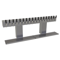 Glastender BRT-18-SSR 18-Faucet Countertop Bridge Draft Dispensing Tower, Glycol-Cooled Stainless Steel