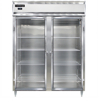 Continental Refrigerator Designer Line D2FENSSGD Two-Section Wide Full-Height Glass Door Reach-in Freezer