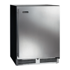 Thumbnail image #1 for Perlick Corporation Quick Ship HB24FS-SS-STK ADA-Height Single-Door Undercounter Freezer, 4.8 Cu. Ft., Stainless Steel, Left-Hinged