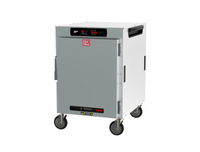 Metro HotBlox Wide 8-Pan Half-Height Mobile Insulated Holding Cabinet with Digital Touchscreen and Solid Door
