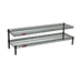 Thumbnail image #1 for Eagle Group QuadTruss 2-Tier Front Case Merchandise Cantilevered Wire Shelving Unit, 54W x 14D x 14H, Black Epoxy